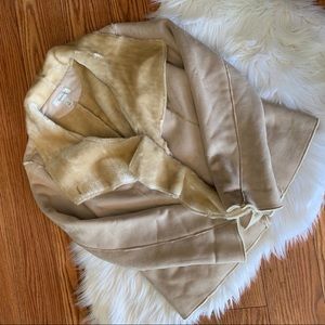 Cream Dress Barn Faux Fur Sherpa Jacket